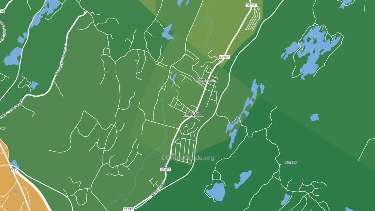 07439, NJ Map of Drug-Related Crime Rates
