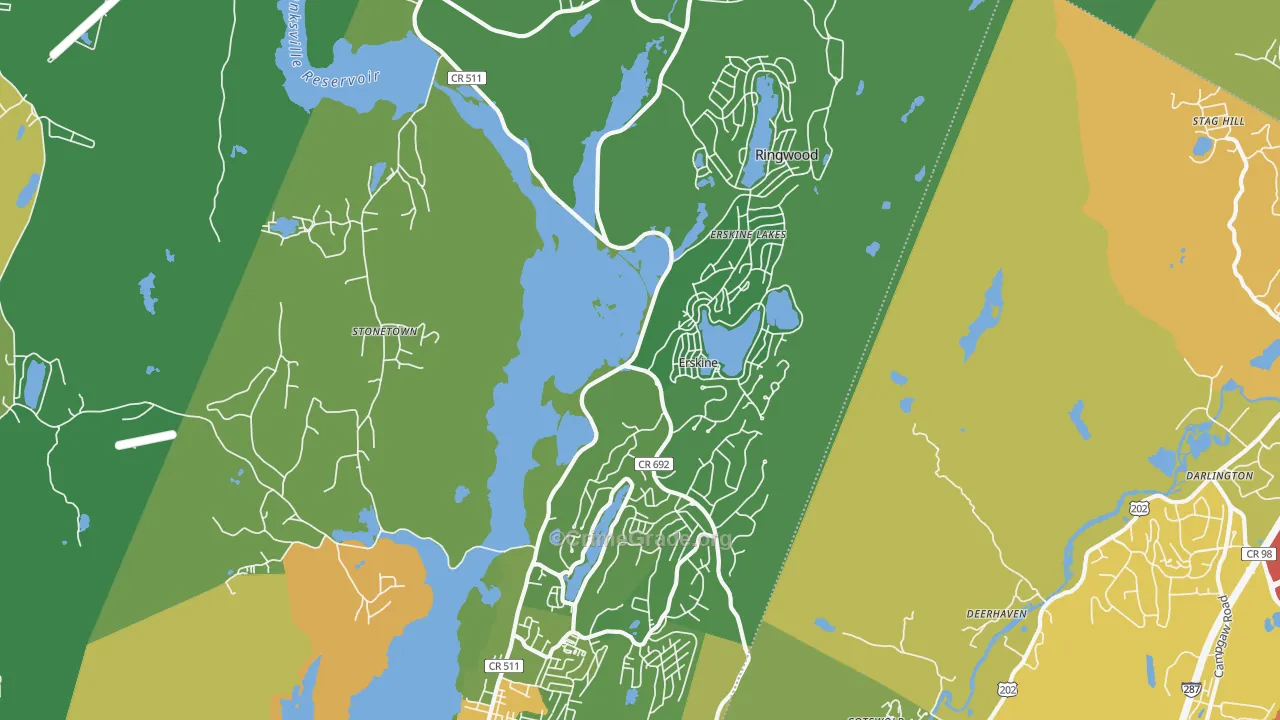 07456, NJ Map of Drug-Related Crime Rates