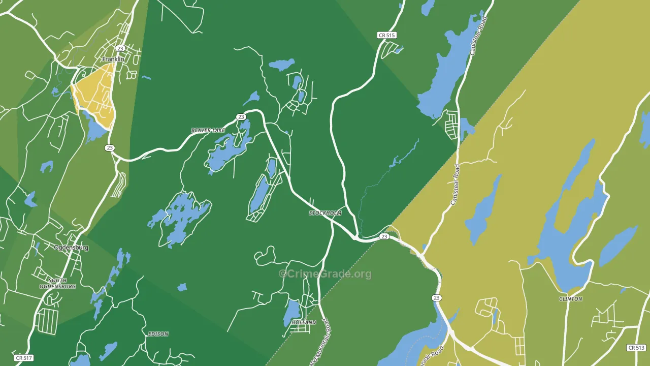 07460, NJ Map of Drug-Related Crime Rates