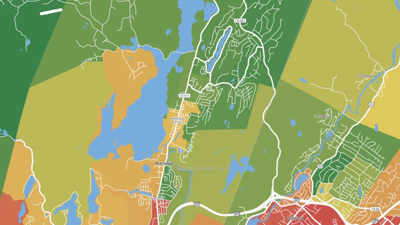 07465, NJ Map of Drug-Related Crime Rates