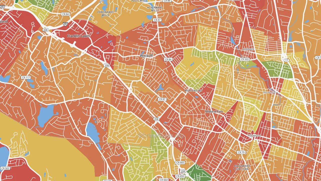 07481, NJ Map of Drug-Related Crime Rates