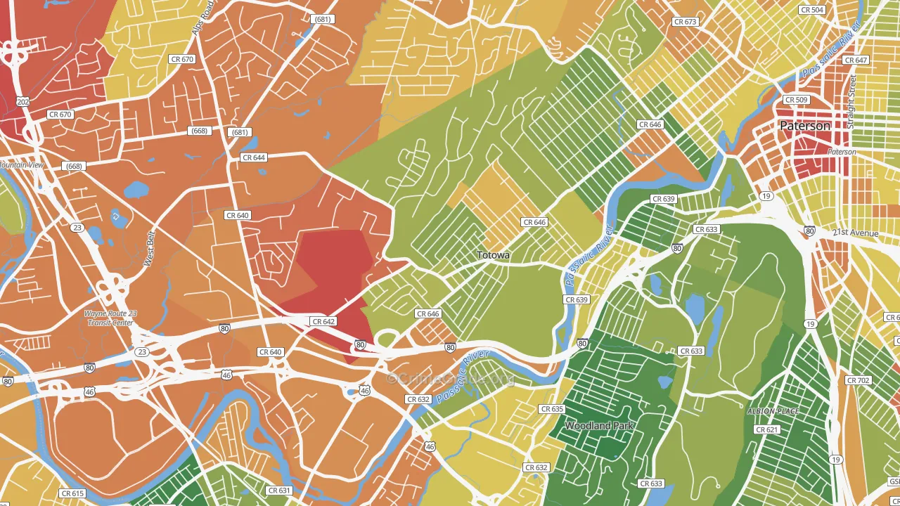07512, NJ Map of Drug-Related Crime Rates