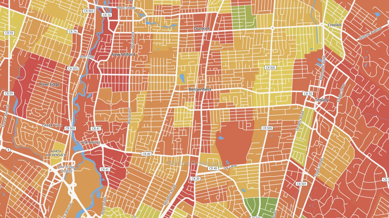 07621, NJ Map of Drug-Related Crime Rates