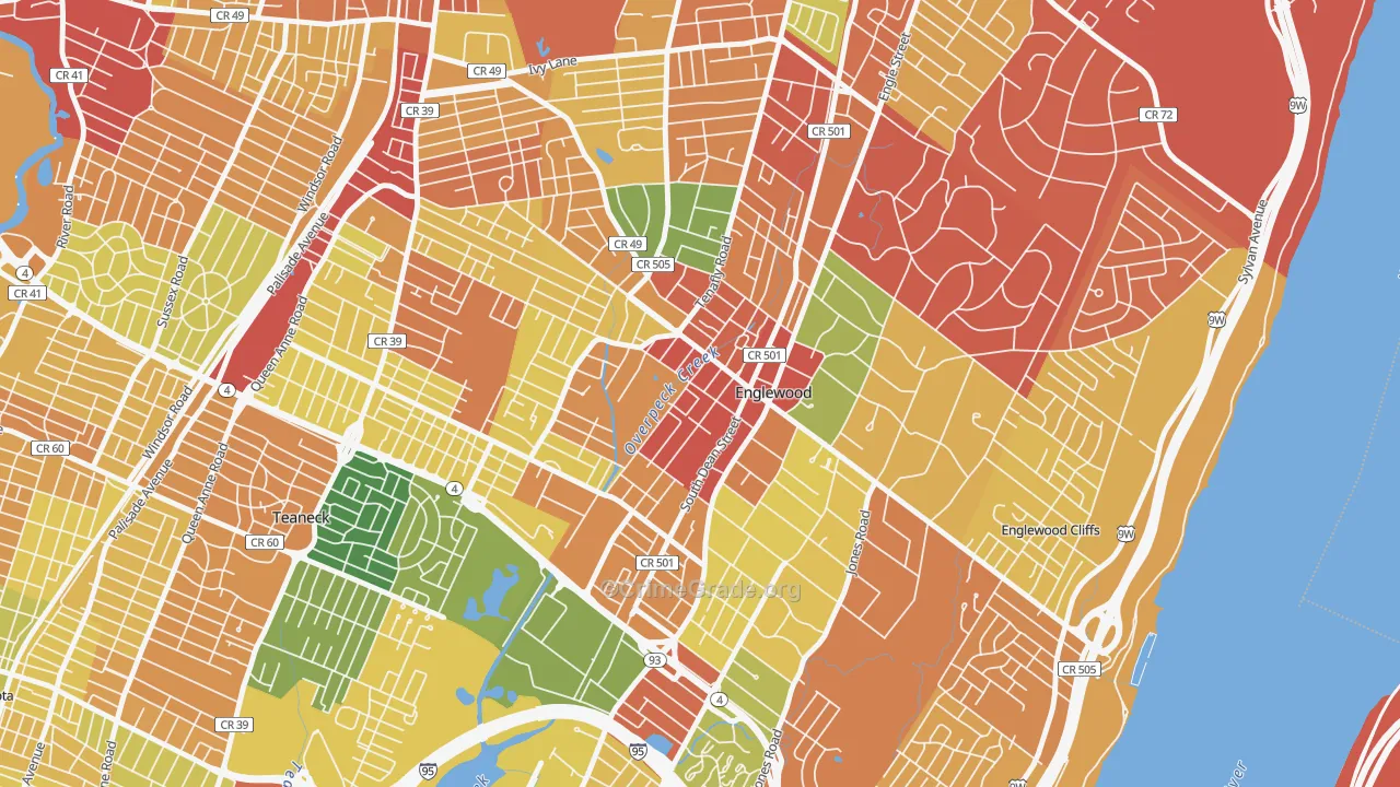 07631, NJ Map of Drug-Related Crime Rates
