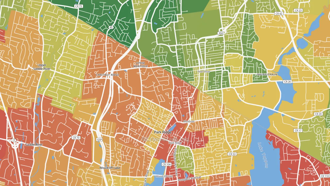 07645, NJ Map of Drug-Related Crime Rates