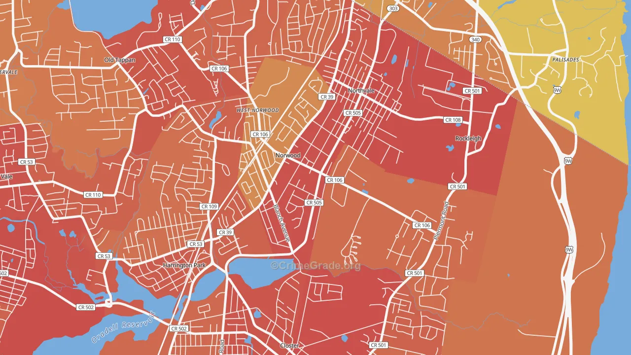 07648, NJ Map of Drug-Related Crime Rates