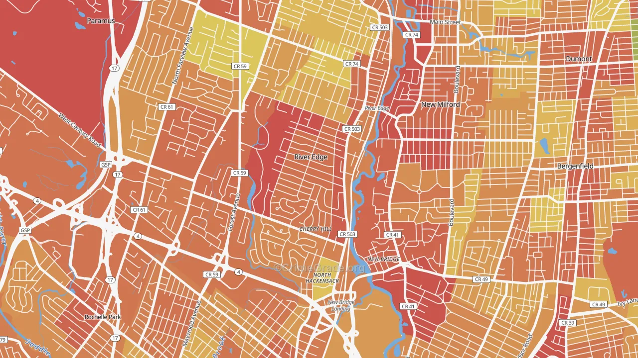 07661, NJ Map of Drug-Related Crime Rates