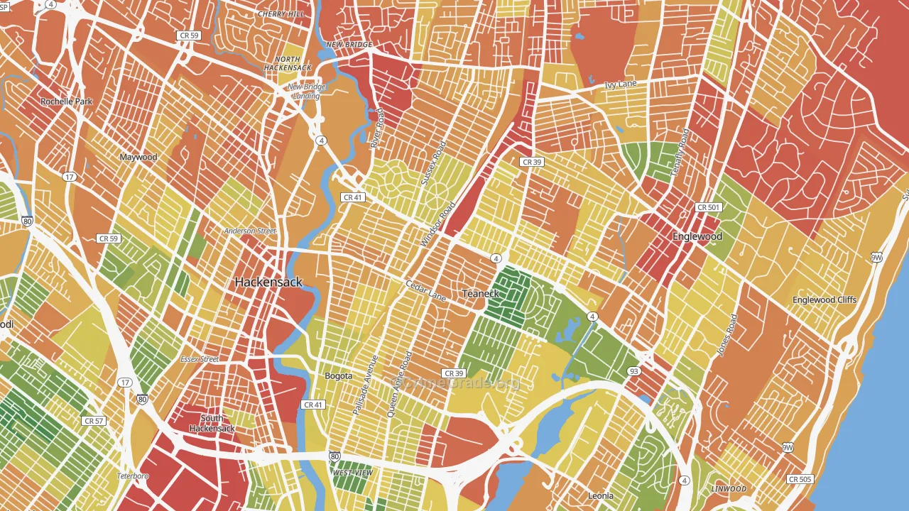 07666, NJ Map of Drug-Related Crime Rates