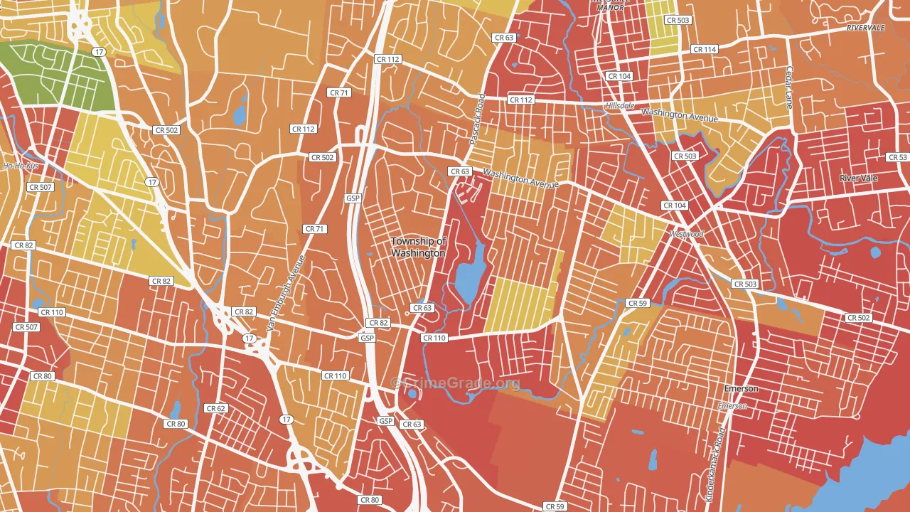 07676, NJ Map of Drug-Related Crime Rates