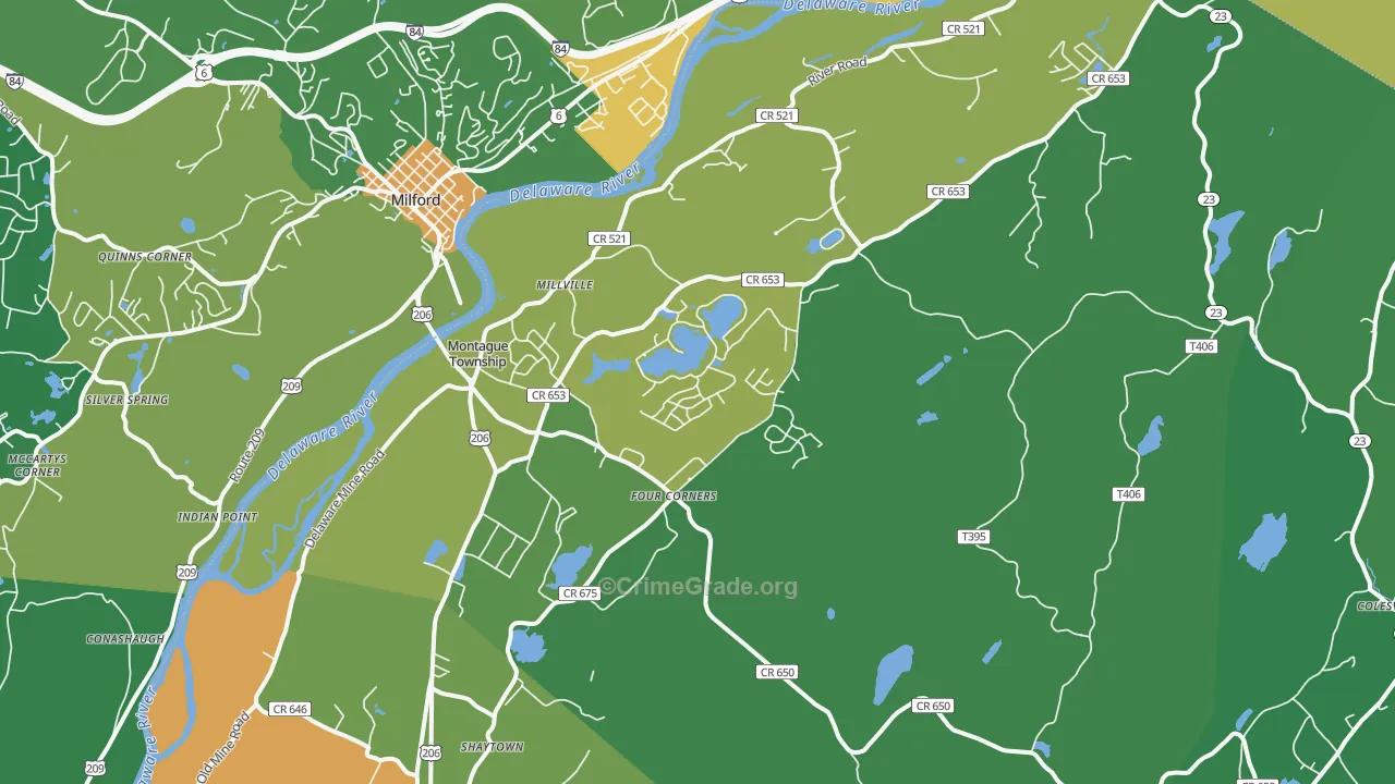 07827, NJ Map of Drug-Related Crime Rates