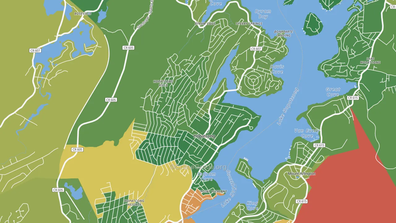 07843, NJ Map of Drug-Related Crime Rates