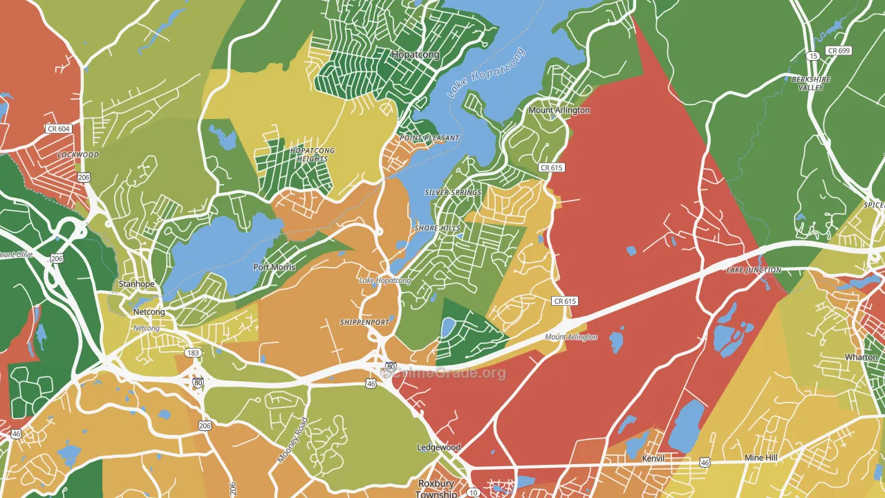 07850, NJ Map of Drug-Related Crime Rates