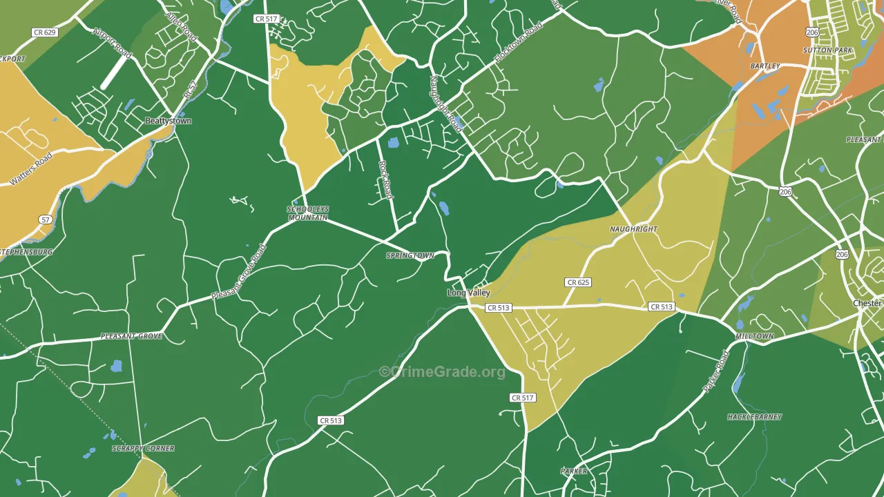 07853, NJ Map of Drug-Related Crime Rates