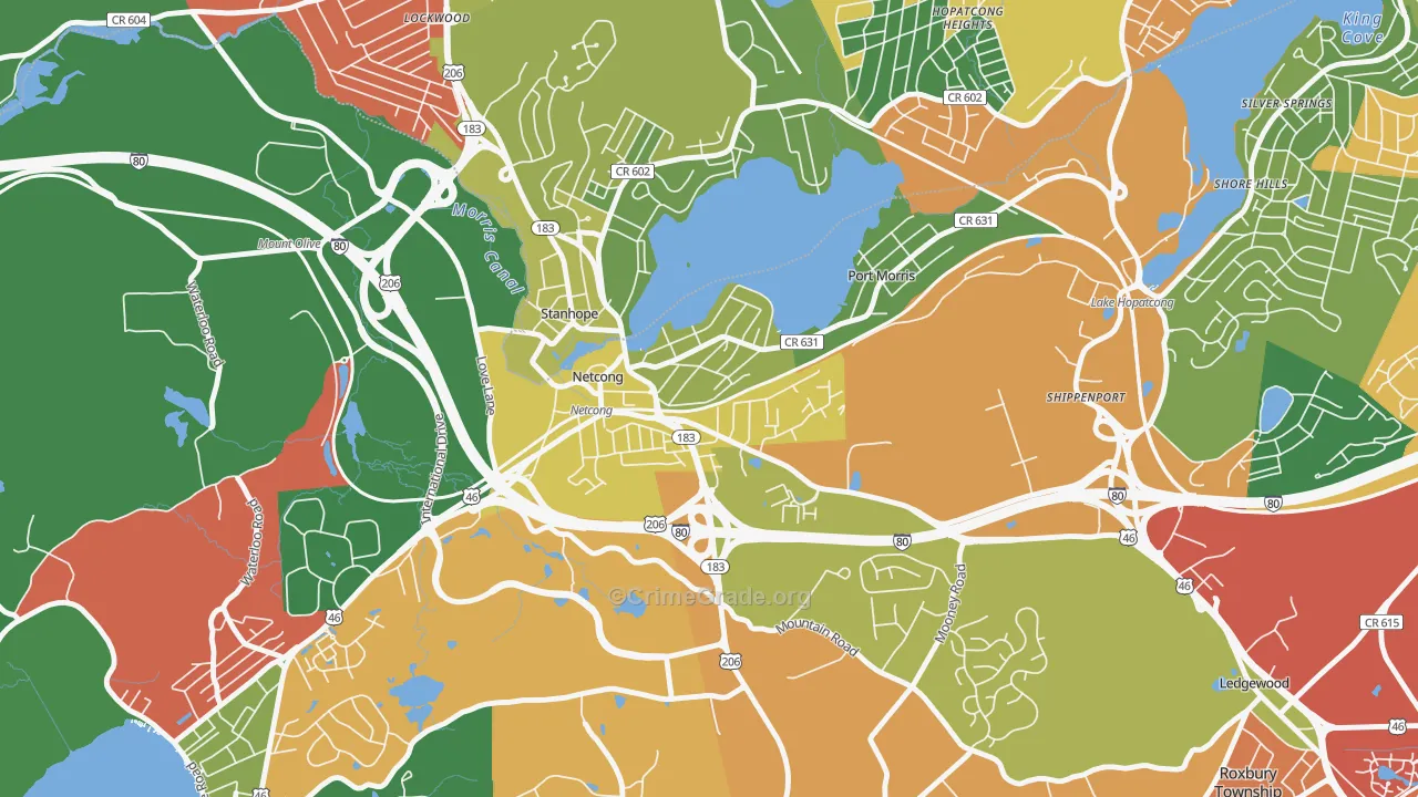 07857, NJ Map of Drug-Related Crime Rates