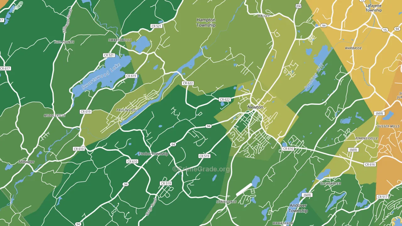 07860, NJ Map of Drug-Related Crime Rates