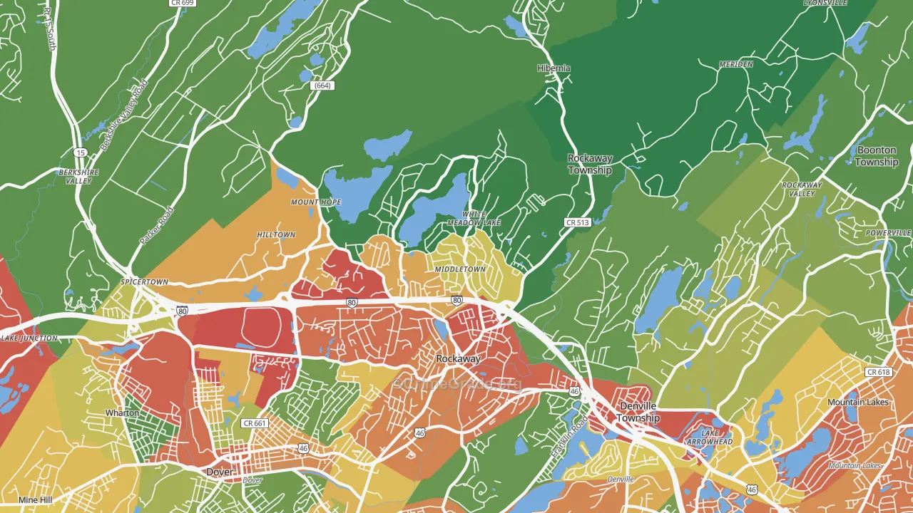 07866, NJ Map of Drug-Related Crime Rates