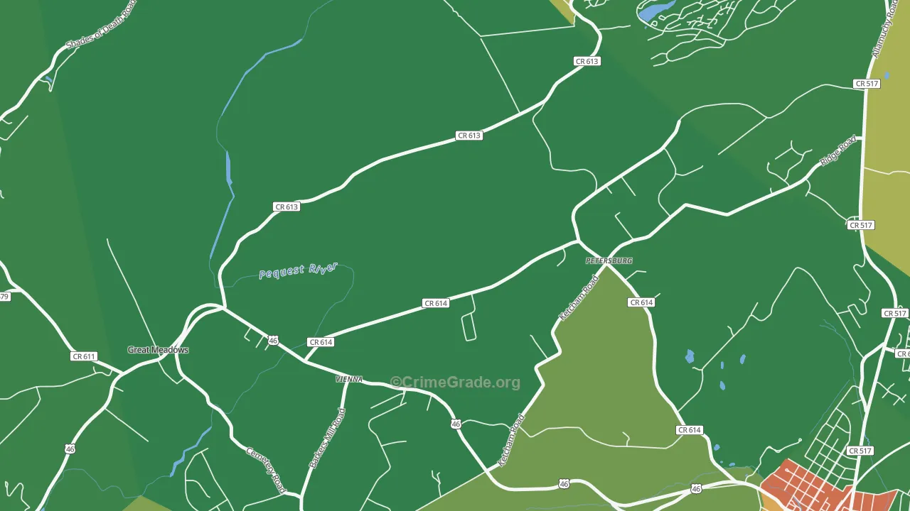 07880, NJ Map of Drug-Related Crime Rates