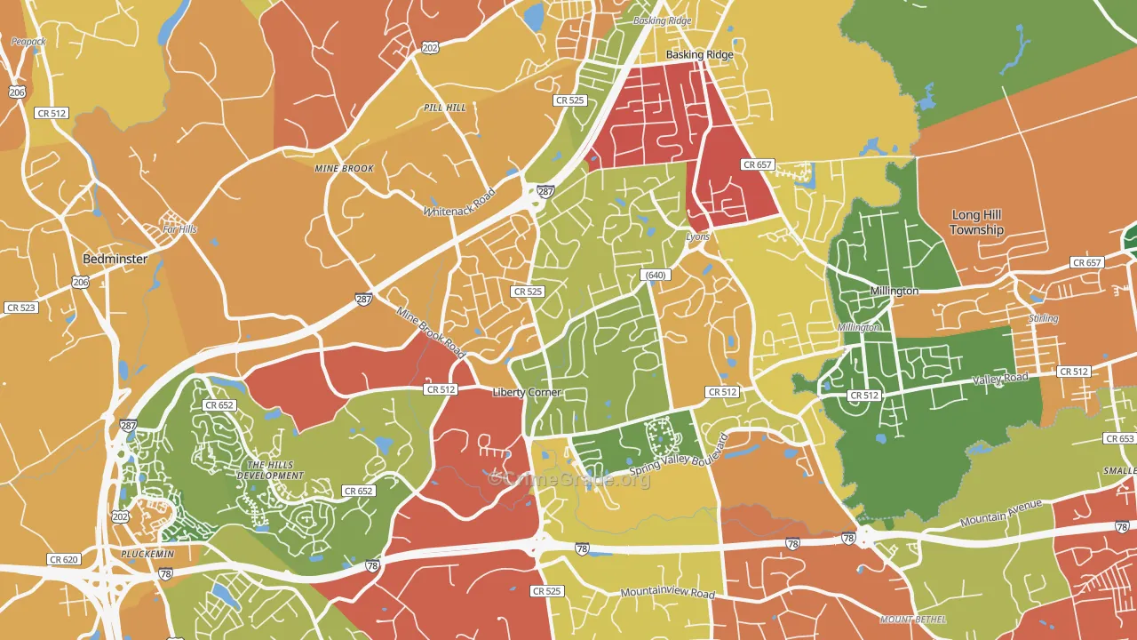 07920, NJ Map of Drug-Related Crime Rates