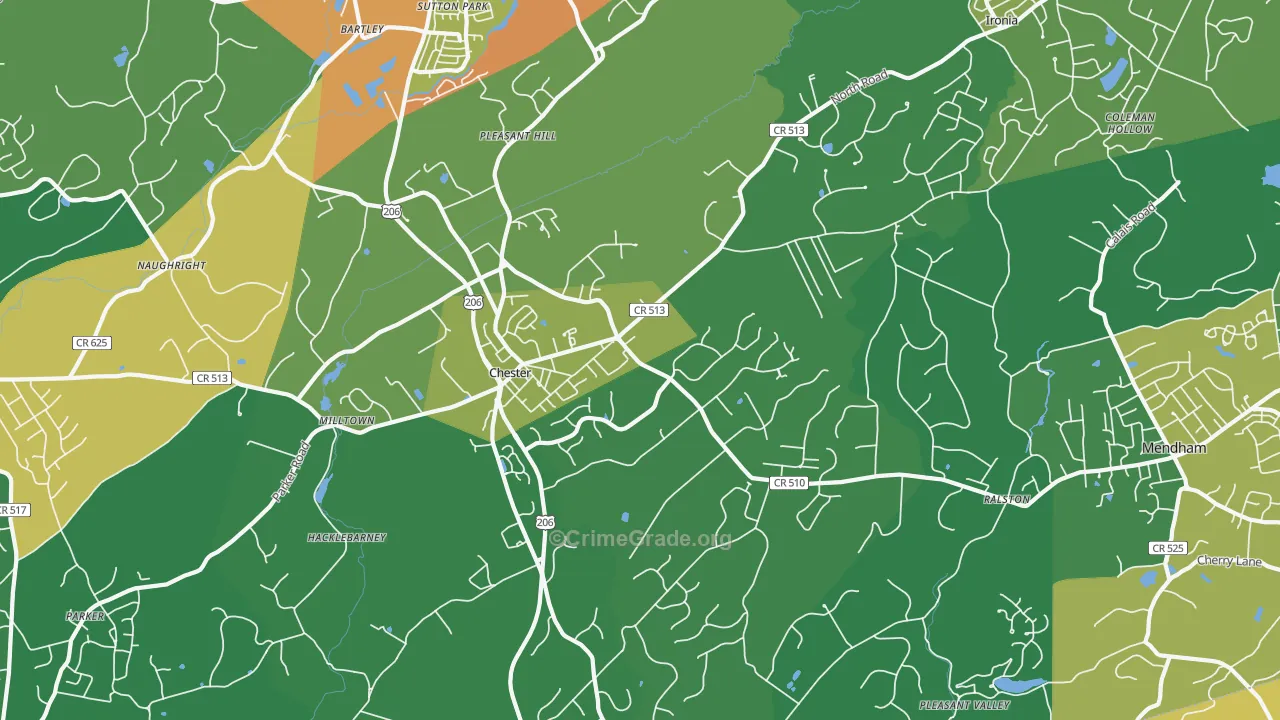 07930, NJ Map of Drug-Related Crime Rates