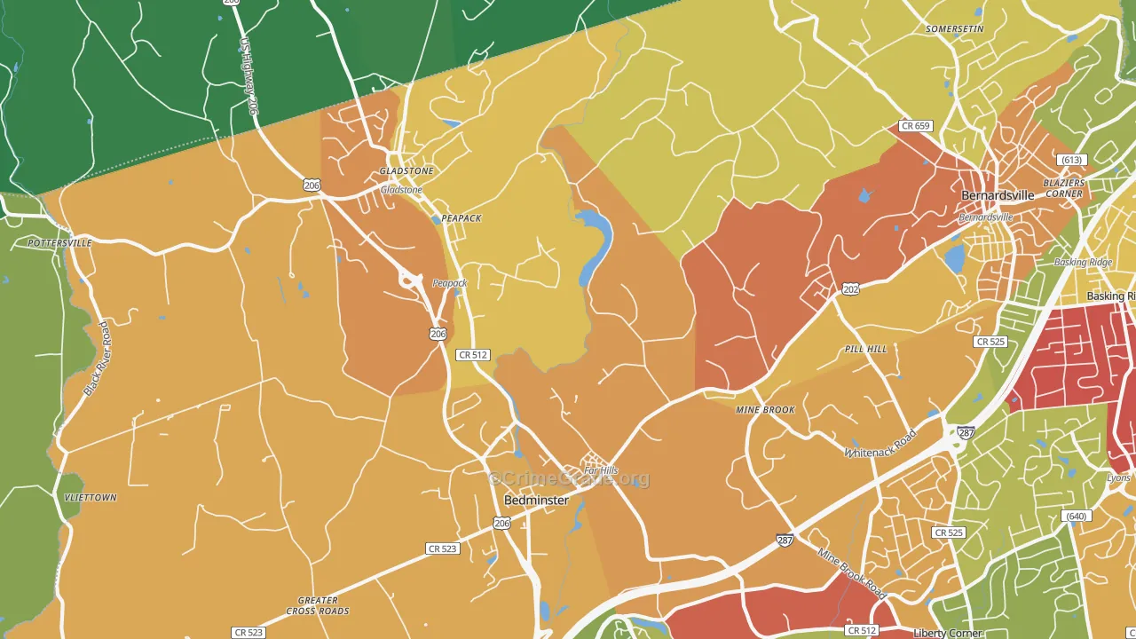 07931, NJ Map of Drug-Related Crime Rates
