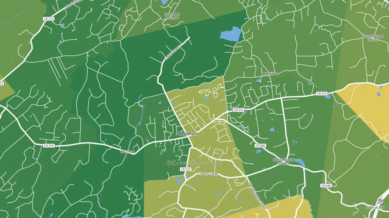 07945, NJ Map of Drug-Related Crime Rates
