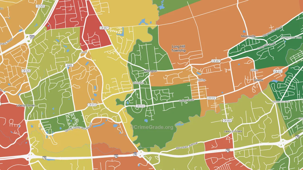 07946, NJ Map of Drug-Related Crime Rates