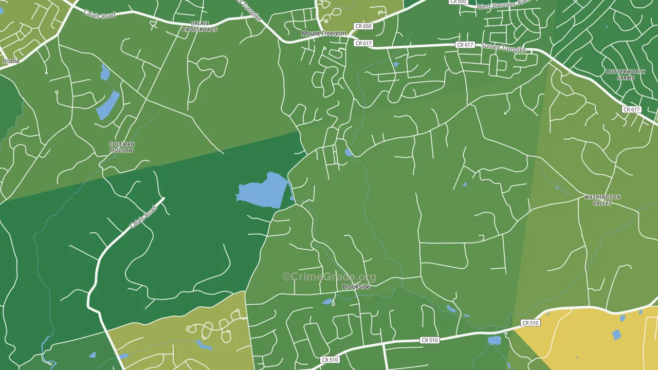 07970, NJ Map of Drug-Related Crime Rates