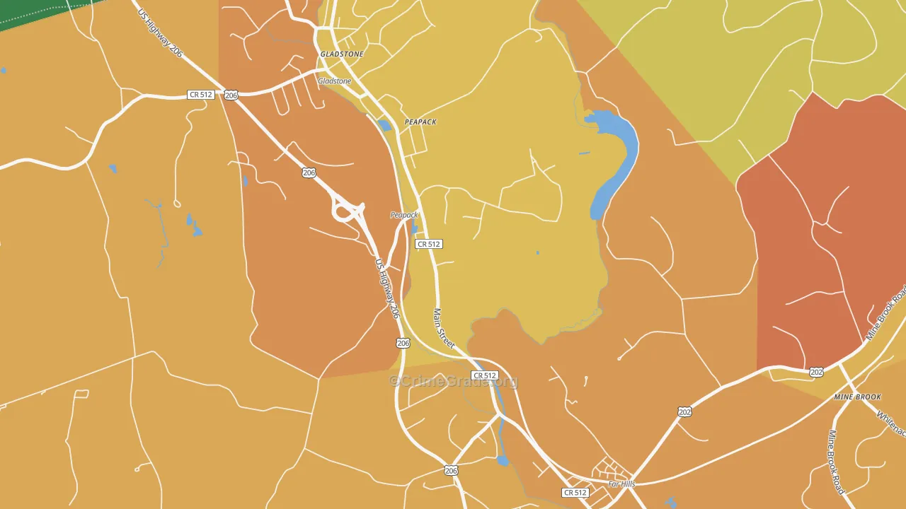 07977, NJ Map of Drug-Related Crime Rates