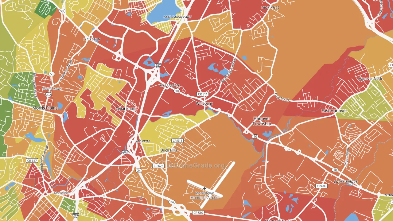 07981, NJ Map of Drug-Related Crime Rates