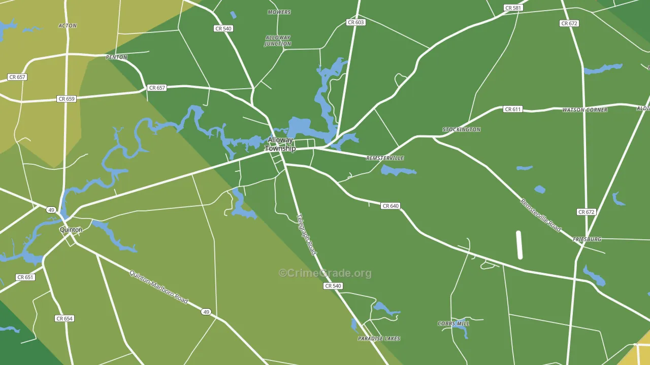 08001, NJ Map of Drug-Related Crime Rates