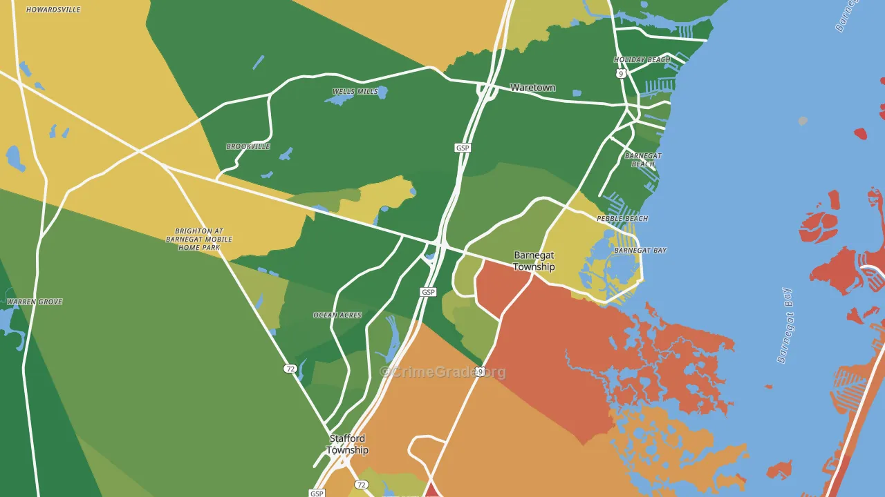 08005, NJ Map of Drug-Related Crime Rates