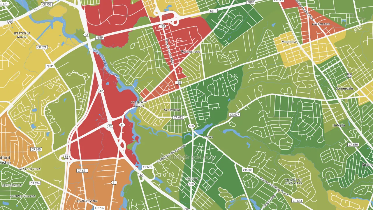 08029, NJ Map of Drug-Related Crime Rates