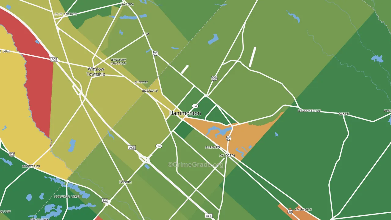 08037, NJ Map of Drug-Related Crime Rates