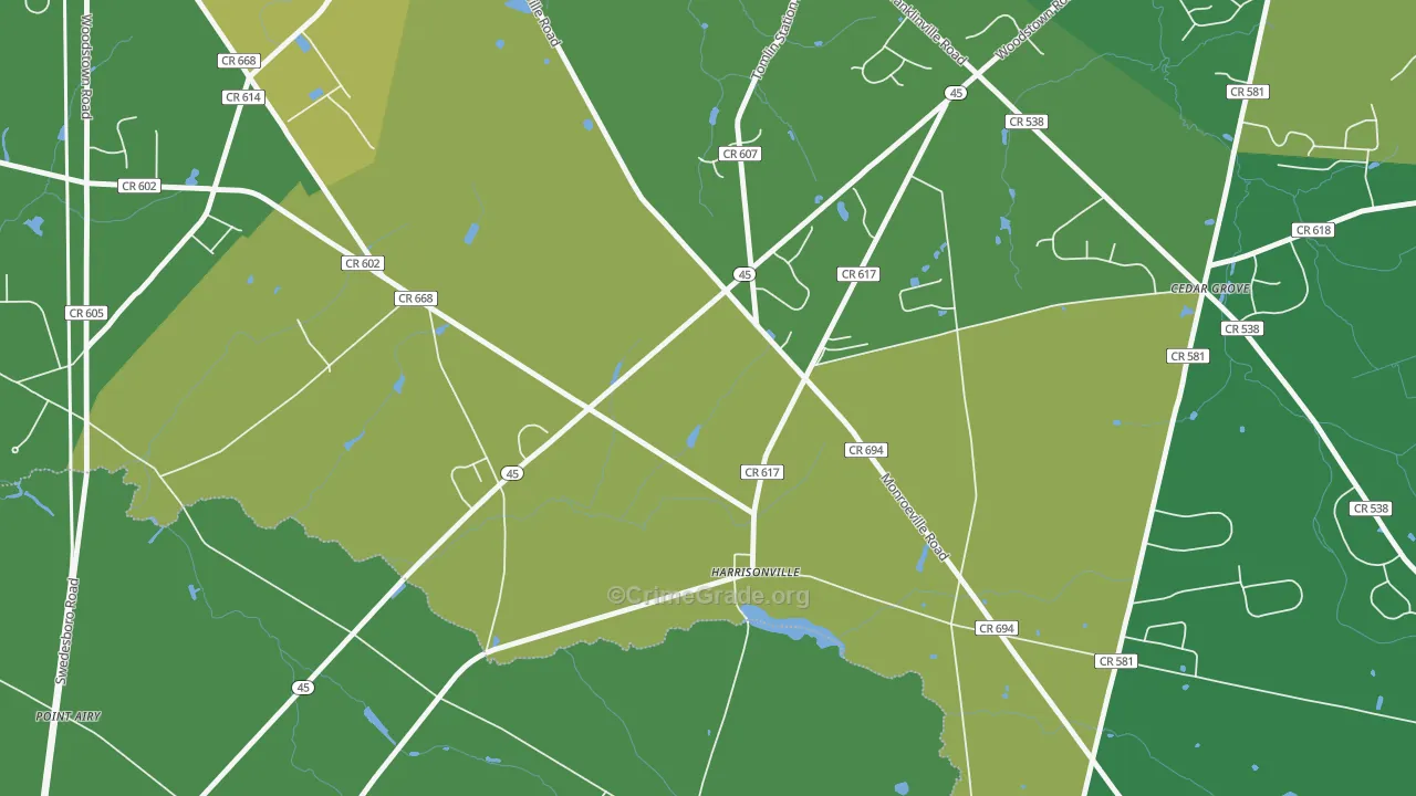 08039, NJ Map of Drug-Related Crime Rates
