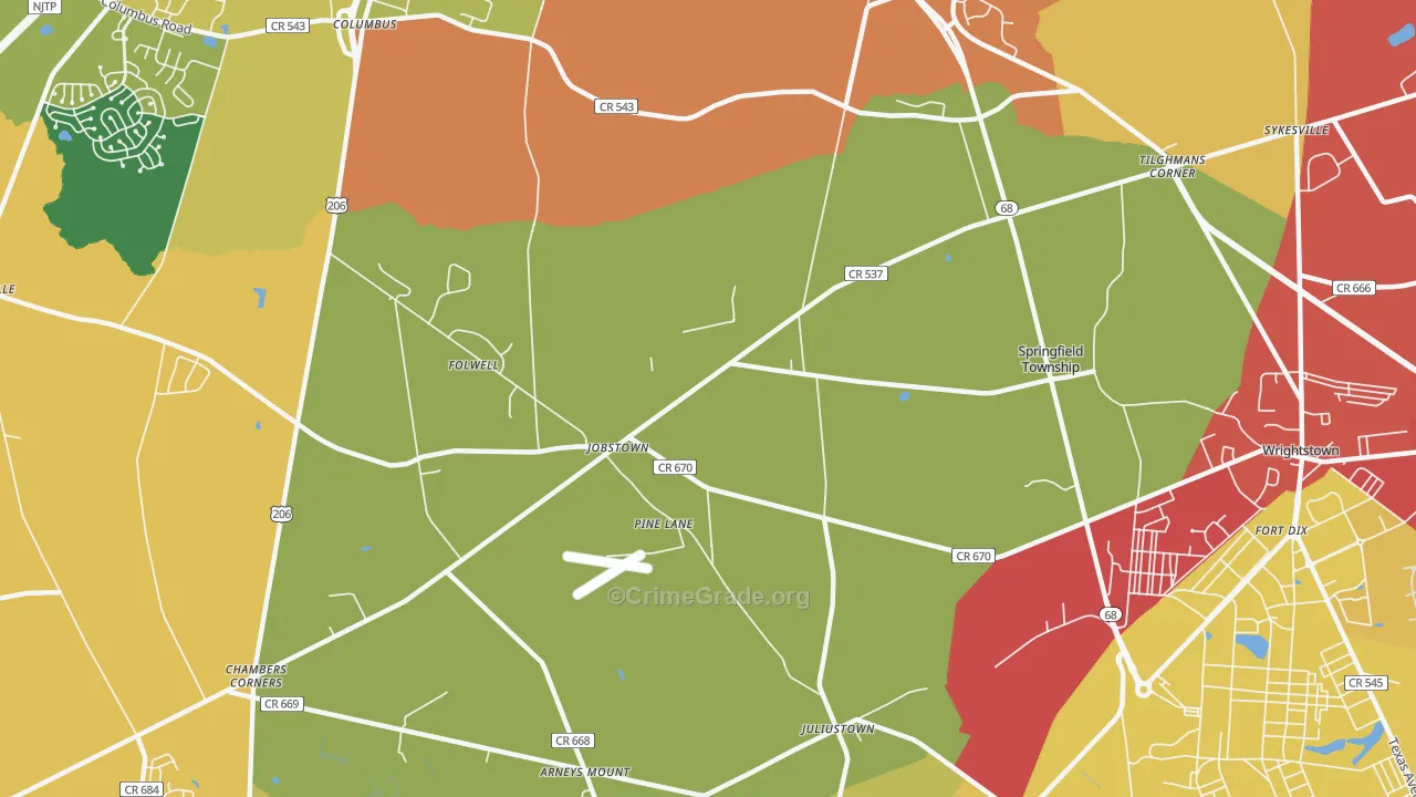 08041, NJ Map of Drug-Related Crime Rates