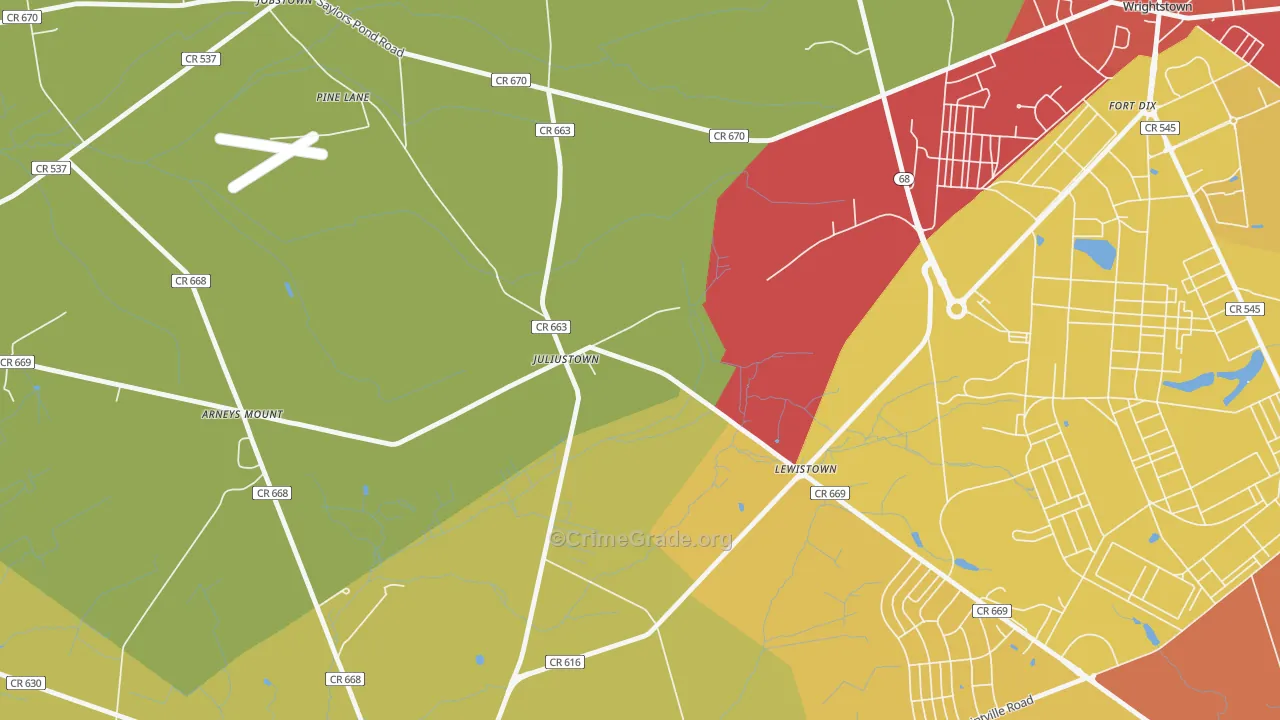 08042, NJ Map of Drug-Related Crime Rates