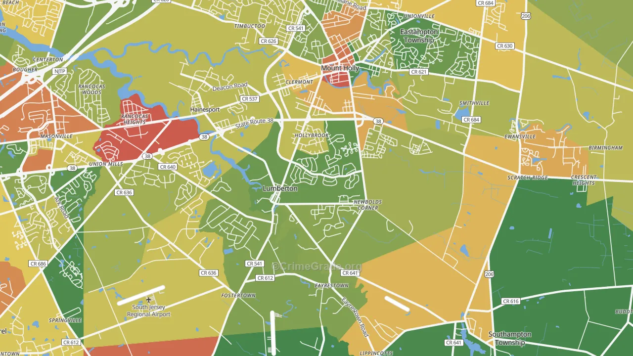 08048, NJ Map of Drug-Related Crime Rates