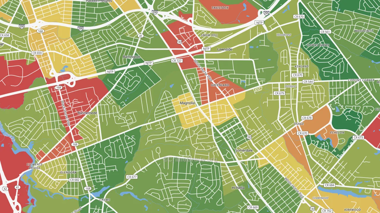 08049, NJ Map of Drug-Related Crime Rates