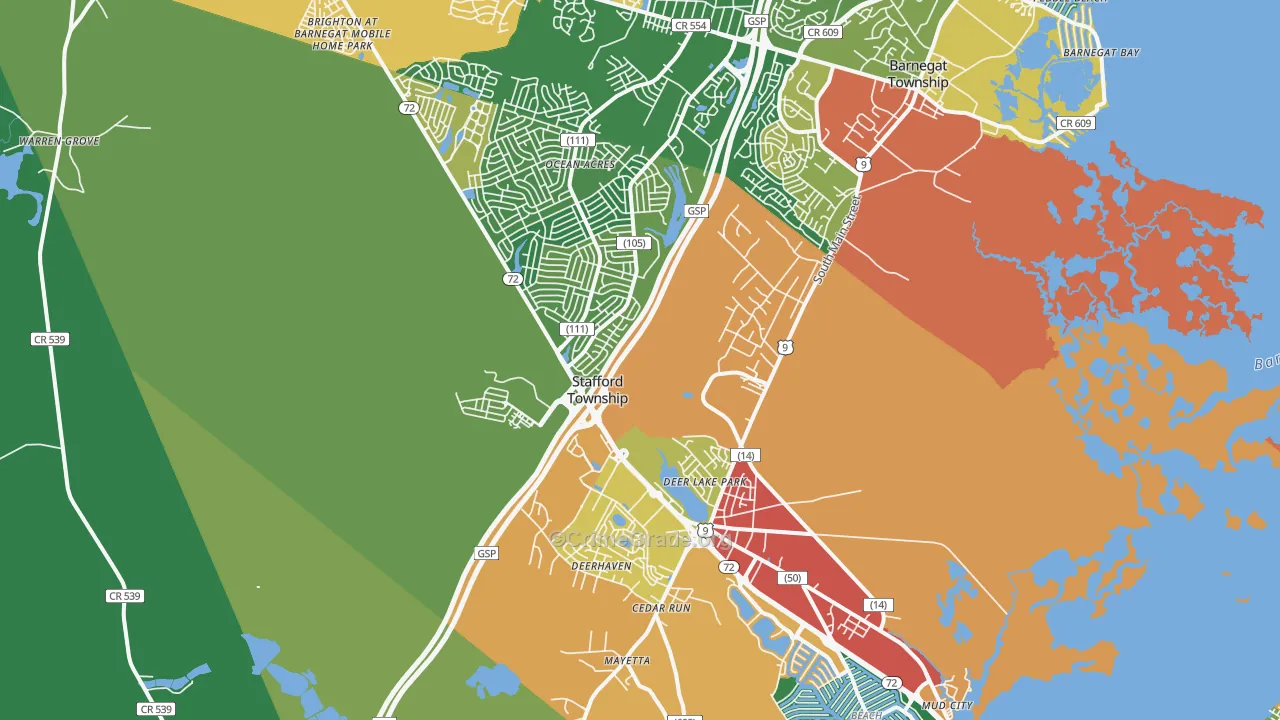 08050, NJ Map of Drug-Related Crime Rates