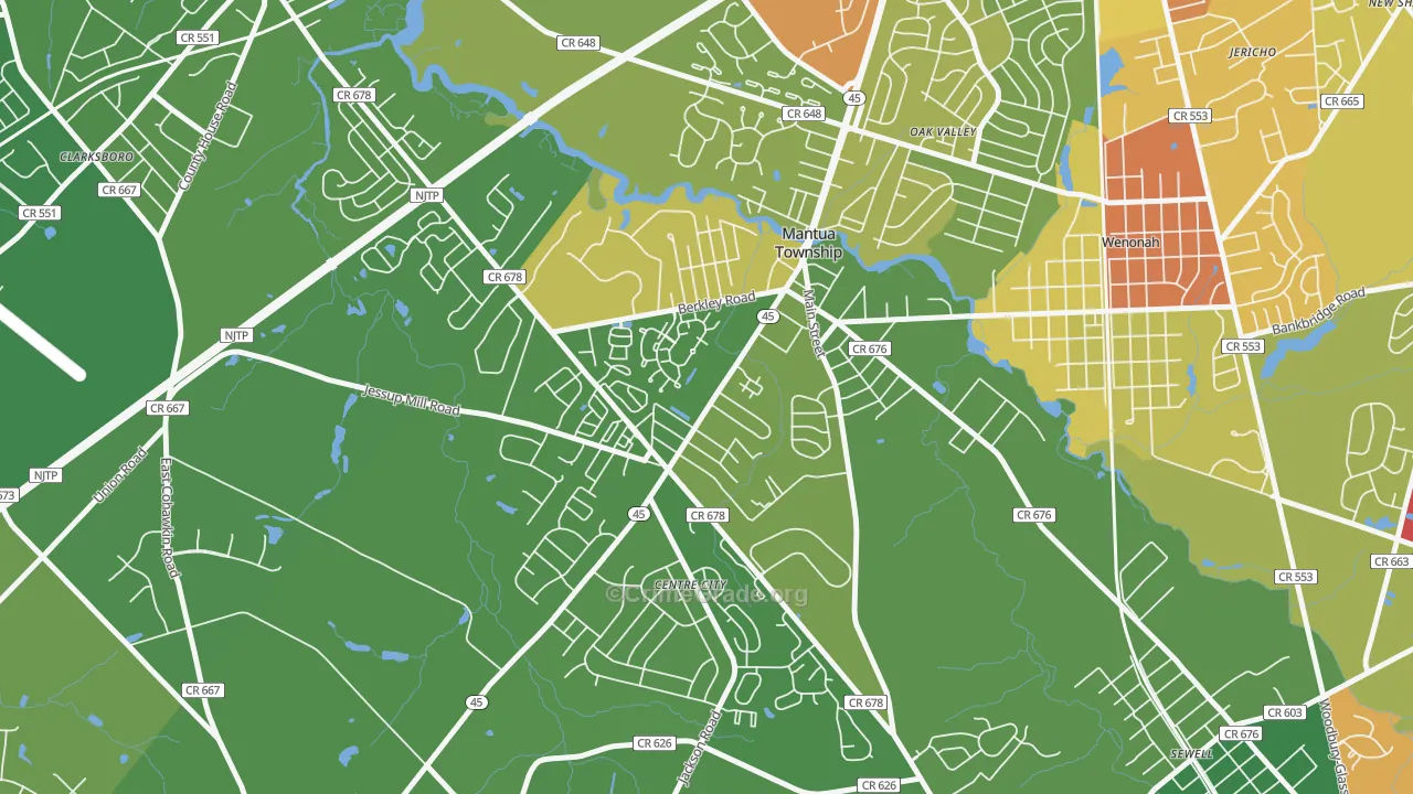 08051, NJ Map of Drug-Related Crime Rates