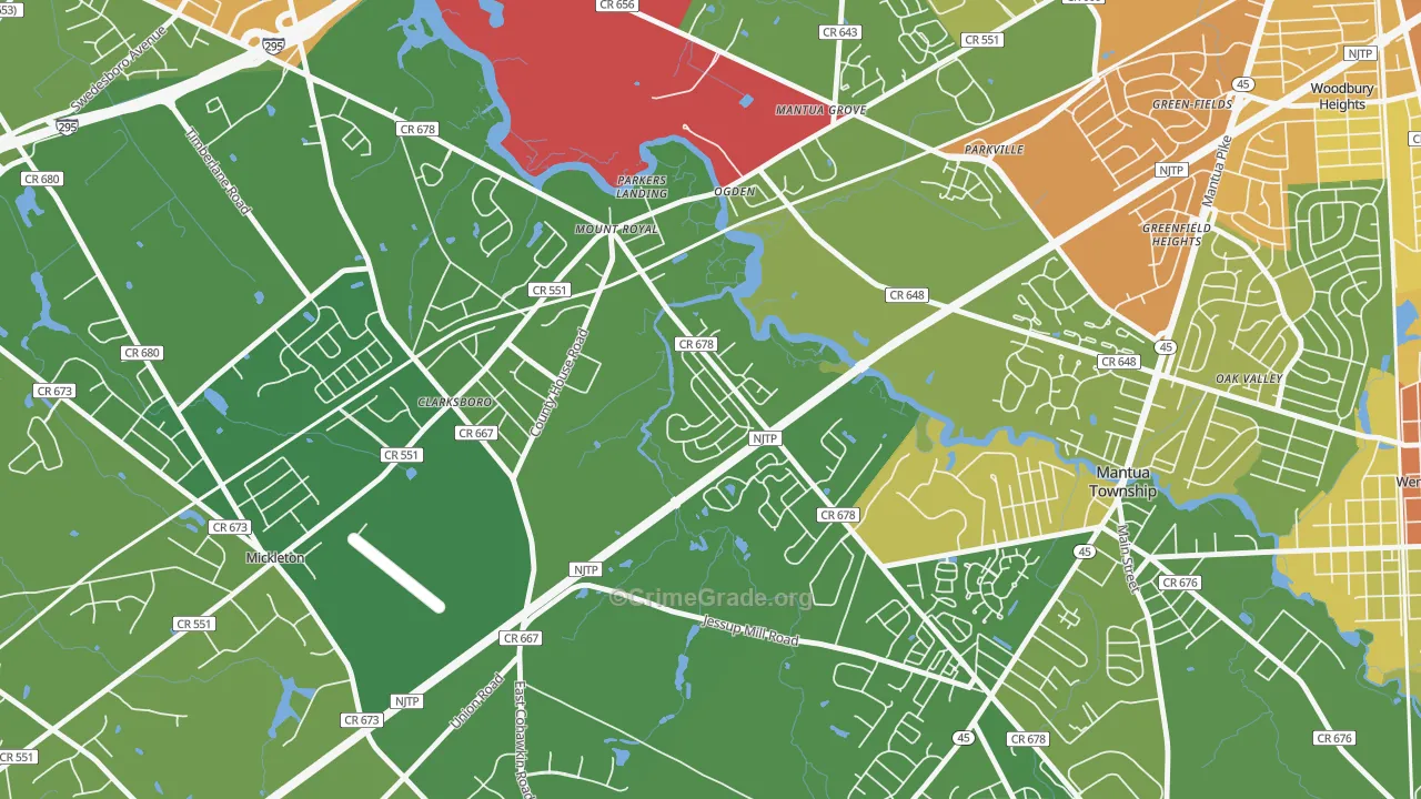 08061, NJ Map of Drug-Related Crime Rates