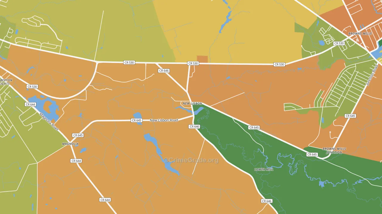 08064, NJ Map of Drug-Related Crime Rates