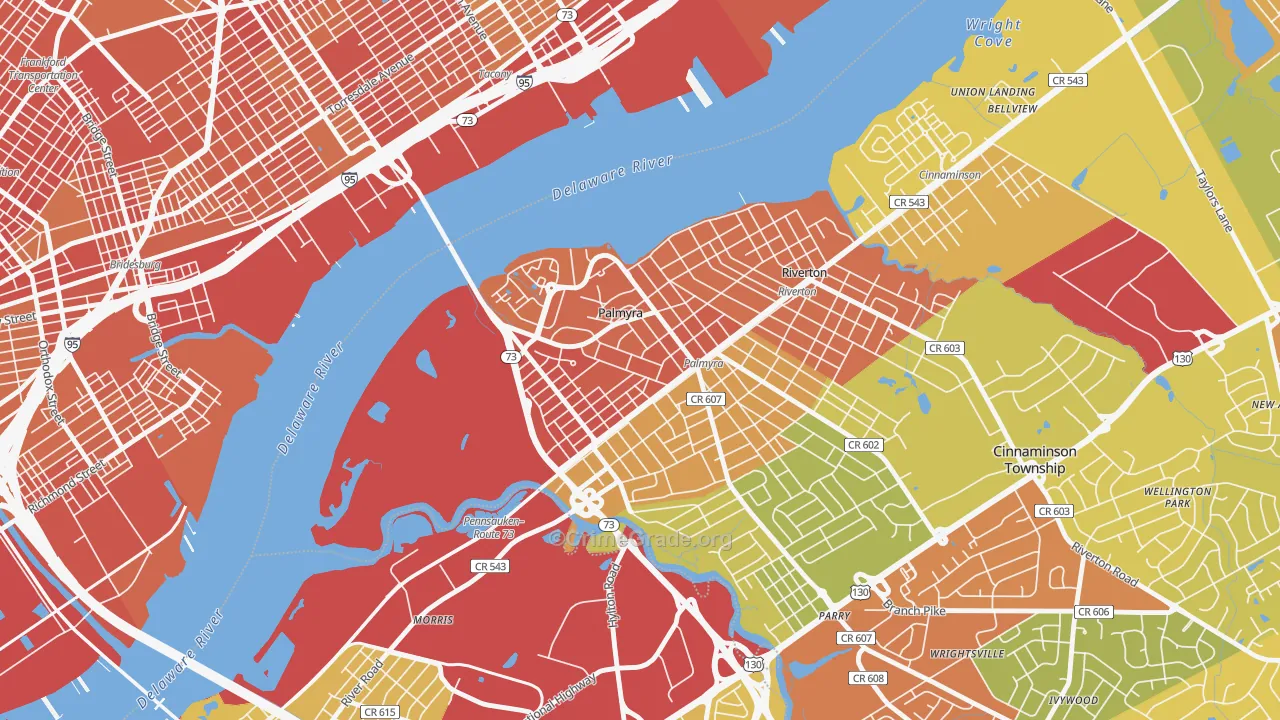 08065, NJ Map of Drug-Related Crime Rates