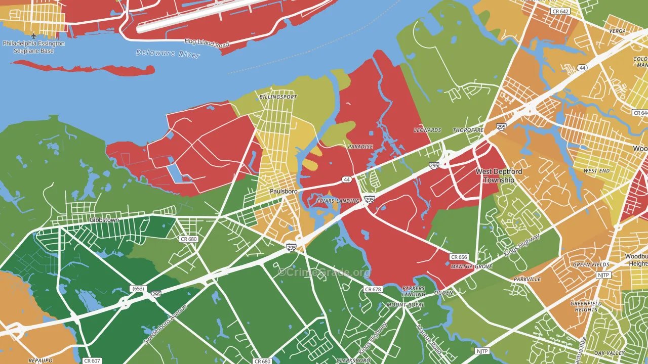 08066, NJ Map of Drug-Related Crime Rates
