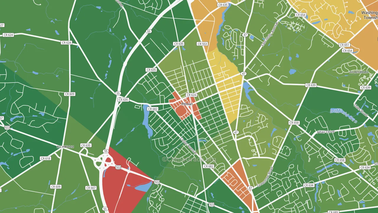 08071, NJ Map of Drug-Related Crime Rates