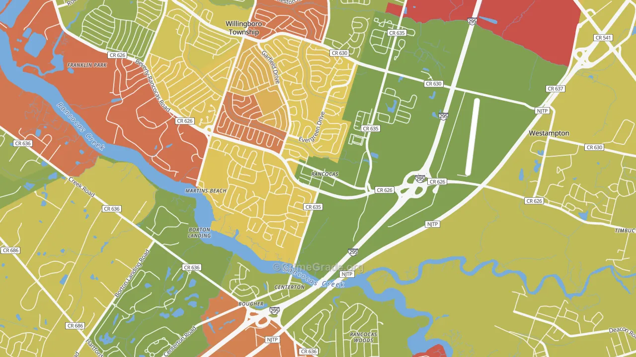 08073, NJ Map of Drug-Related Crime Rates