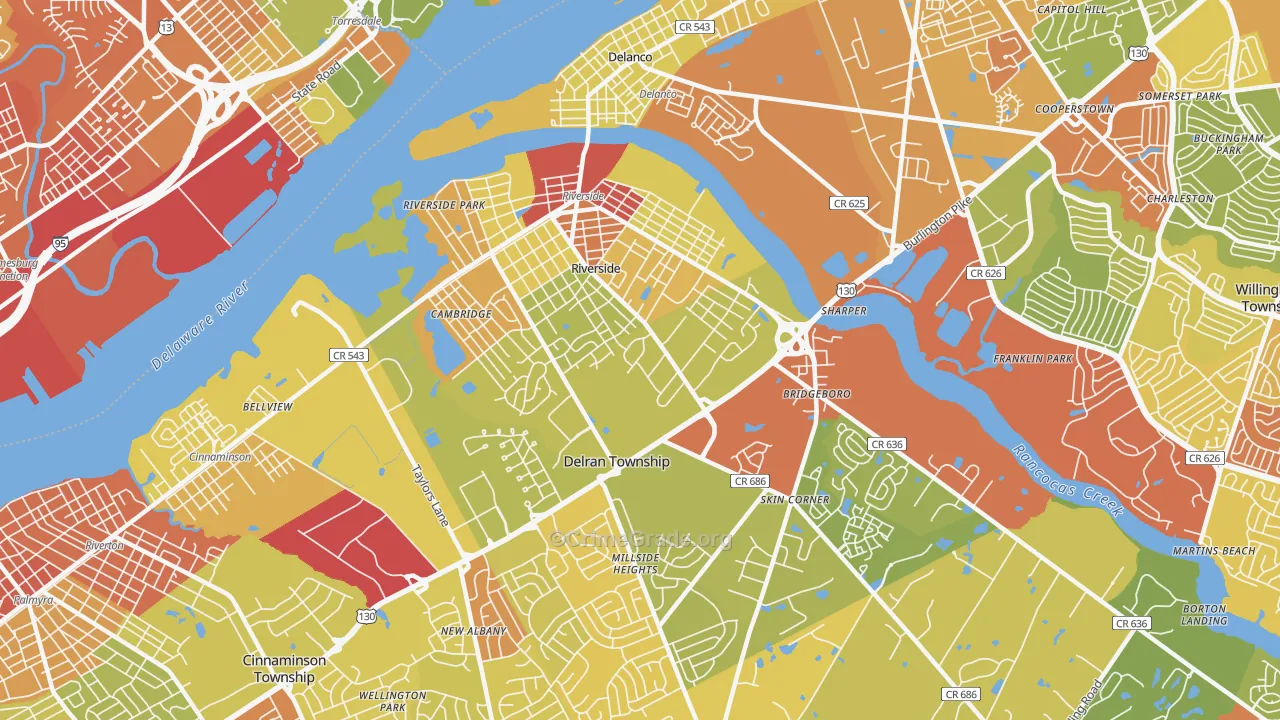 08075, NJ Map of Drug-Related Crime Rates