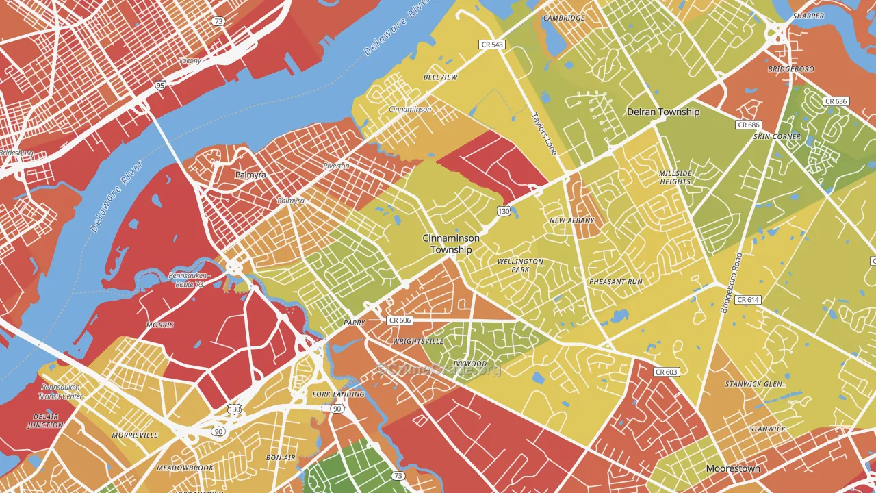 08077, NJ Map of Drug-Related Crime Rates