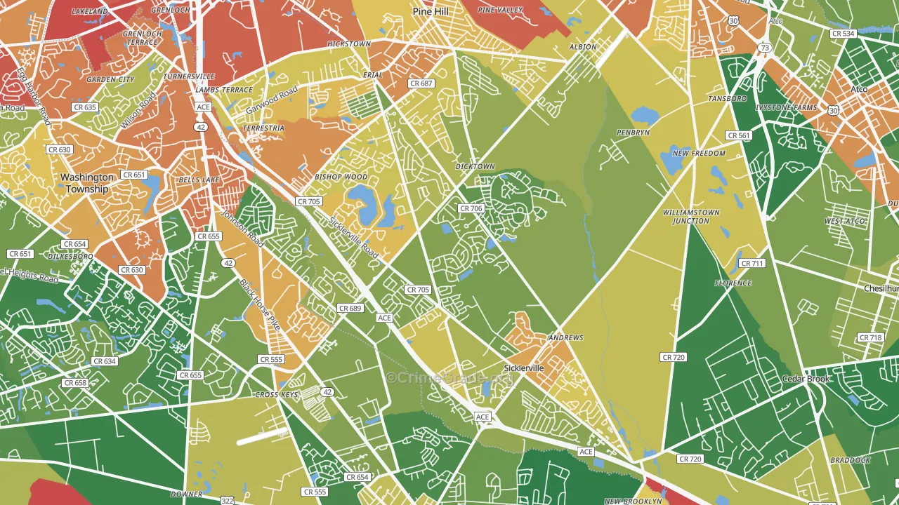 08081, NJ Map of Drug-Related Crime Rates