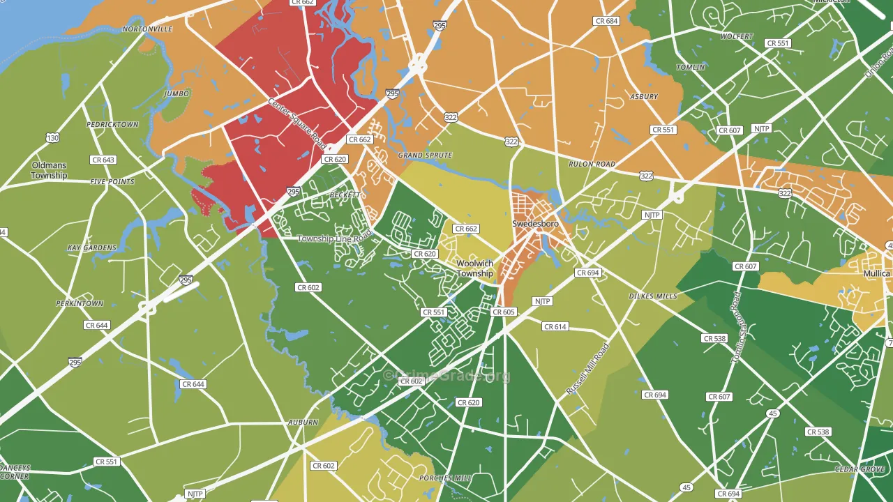 08085, NJ Map of Drug-Related Crime Rates